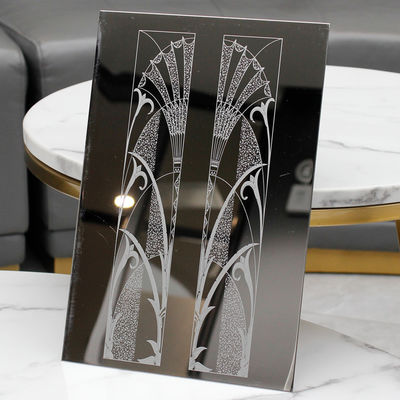 Plat de gravure à l'eau-forte d'acier inoxydable de couleur pour la décoration d'ascenseur ou les portes de luxe