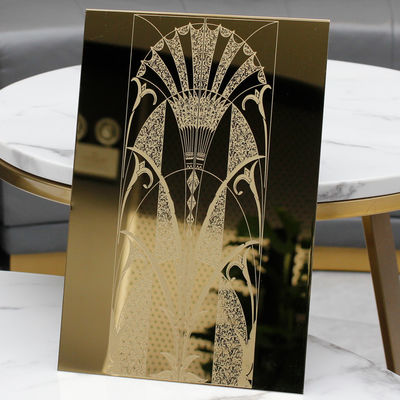 feuille décorative d'acier inoxydable de couleur d'or de 1500mm pour des carlingues d'ascenseur