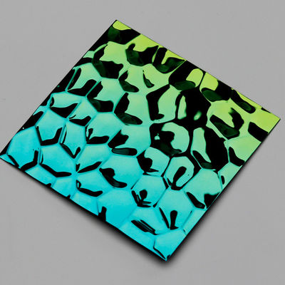 Feuille de métal emboutie par vague décorative d'ondulation de l'eau de feuille d'acier inoxydable de 201 couleurs Pvd