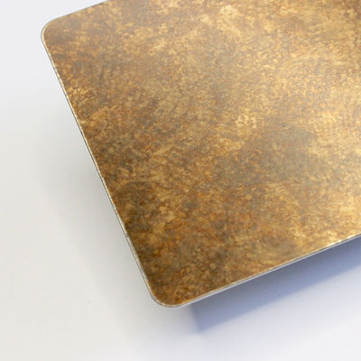 Plat d'or de bobine d'épaisseur d'acier inoxydable du délié en bronze décoratif antique 4mm de feuille