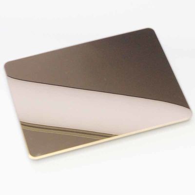 la couleur de Rose Gold PVD de feuille d'acier inoxydable du miroir 8K a enduit décoratif