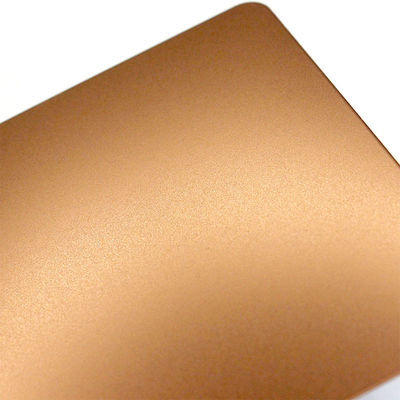 feuille Rose Gold Bead Blasted Sandblasted de l'acier inoxydable 304 de 0.6mm 0.8mm