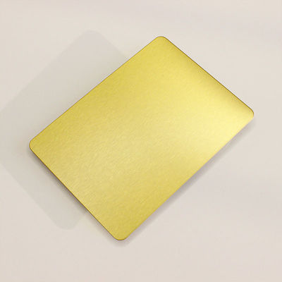 Feuille inoxydable décorative Aisi 201 de plaque d'acier 304 316 420 430 finition balayée de l'or No.4