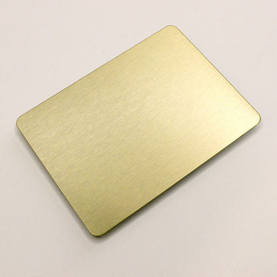 Feuille en bronze balayée par or d'acier inoxydable de délié pour la décoration de construction AISI 201 430 plat de la catégorie solides solubles