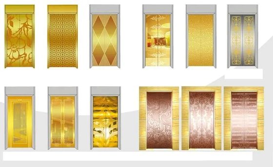 Modèle de porte d'ascenseur d'or de tôle d'acier inoxydable d'Aisi 304