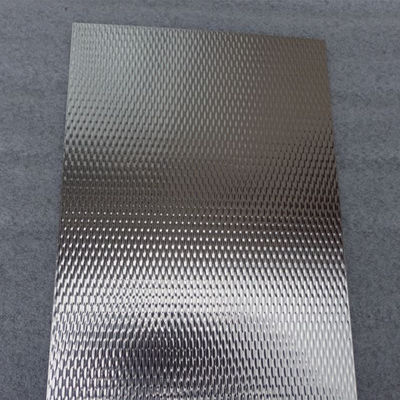 BA Finition en tôle de métal en acier inoxydable en relief avec motif 5WL épaisseur 0,2 mm