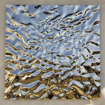304 acier inoxydable pvd feuille métallique texturée argent feuille d'acier inoxydable à petite ondulation d'eau