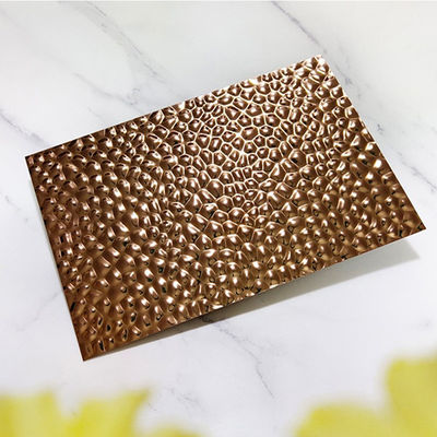 Grade 304 2B/BA finition 0,8 mm Épaisseur ondulée Honeycomb texture en acier inoxydable plaque métallique sans soudure
