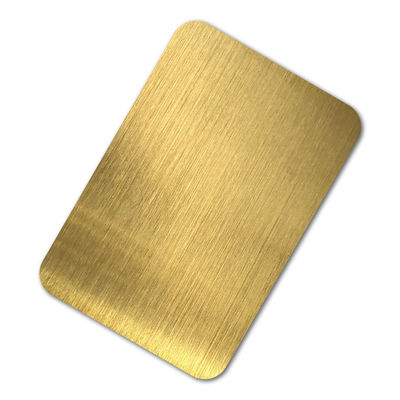 L'or de JIS PVD a plaqué la feuille balayée 2mm d'acier inoxydable plaque d'acier inoxydable de 304 déliés