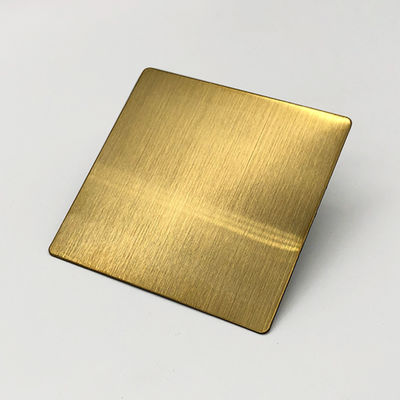 L'or de JIS PVD a plaqué la feuille balayée 2mm d'acier inoxydable plaque d'acier inoxydable de 304 déliés