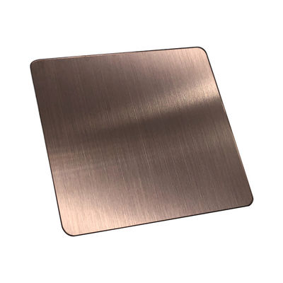 Finition de surface de Hailine de bobine d'AISI 304 0.6mm Rose Gold Color Stainless Steel
