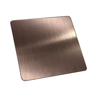 Finition de surface de Hailine de bobine d'AISI 304 0.6mm Rose Gold Color Stainless Steel