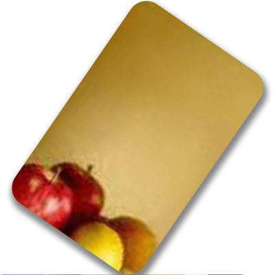 Miroir 202 304 430 4X8 Rose Gold Color décoratif de feuille d'acier inoxydable d'Aisi