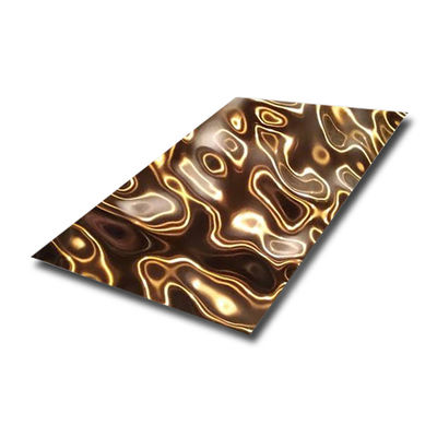 modèle 3D de Rose Gold Mirror Stamped Plate de feuille décorative d'acier inoxydable de largeur de 1000mm 2D