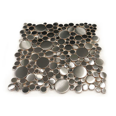 Tuiles de mosaïque en métal de Penny Tile 4mm d'acier inoxydable de délié de ruban