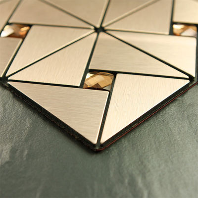 la cuisine enduite d'acier inoxydable de l'or 201 304 couvre de tuiles les tuiles de mosaïque métalliques de 20X20mm