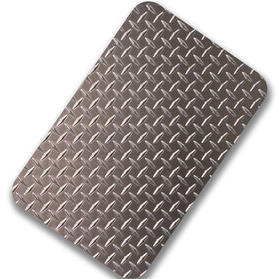 Plat de plancher à carreaux de feuille de l'acier inoxydable 5wl de Grand Metal 201 antidérapant pour la cuisine