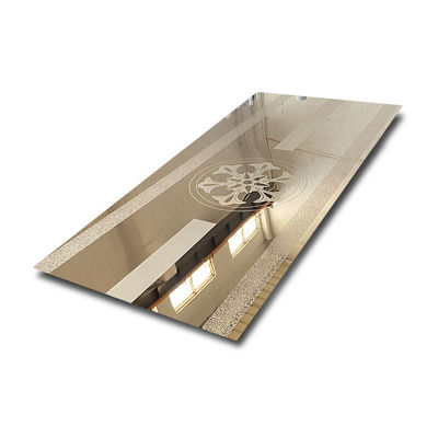 Bon prix feuille décorative d'acier inoxydable de couleur d'or de 1500mm pour des carlingues d'ascenseur en ligne