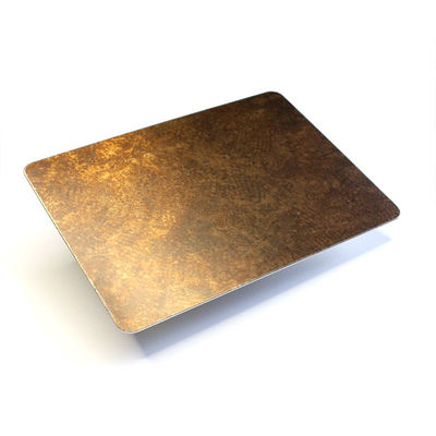 Bon prix L'antiquité d'en cuivre de 201 couleurs a gravé à l'eau-forte la feuille 0.3mm d'acier inoxydable pour la fabrication en ligne