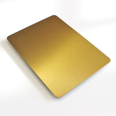 Bon prix 304 Plaque d'acier inoxydable brossé en or Plaque d'acier inoxydable laminée à froid en ligne