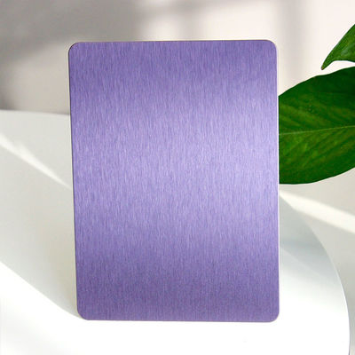 Bon prix 304 Plaque d'acier inoxydable décoratif brossé Violets NO.4 Panneau en acier inoxydable en ligne