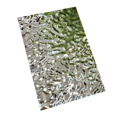 Bon prix 304 acier inoxydable pvd feuille métallique texturée argent feuille d'acier inoxydable à petite ondulation d'eau en ligne