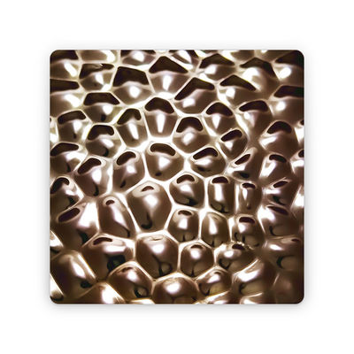 Bon prix Grade 304 2B/BA finition 0,8 mm Épaisseur ondulée Honeycomb texture en acier inoxydable plaque métallique sans soudure en ligne