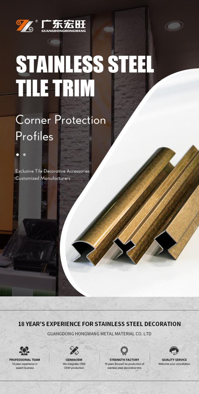 Tuile en métal de protection de bord d'acier inoxydable d'épaisseur de l'aperçu gratuit 0.8mm affilant la décoration faisante le coin d'équilibre