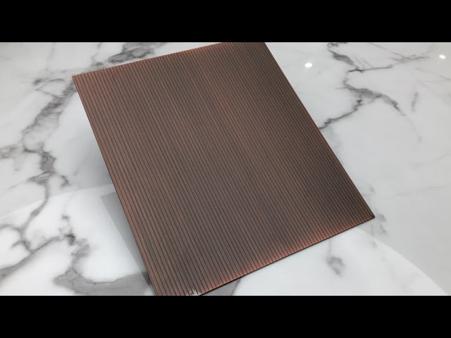 Vidéos d'entreprise Environ 0.03mm Decorative Stainless Steel Sheet Antique Bronze Color Copper Brass Coated Clad