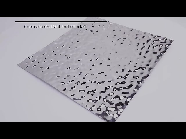 Vidéos d'entreprise Environ water ripple stainless steel sheet ss 201 304 Metal decorative plate
